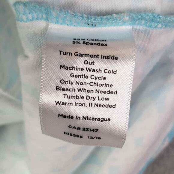 Talbots Tunic Top Plus Size Large L Women’s Popover Blouse Stretch Blue - Picture 7 of 8